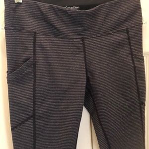 Calvin Klein Performance cropped stretch athletic wear with mesh cutout detail